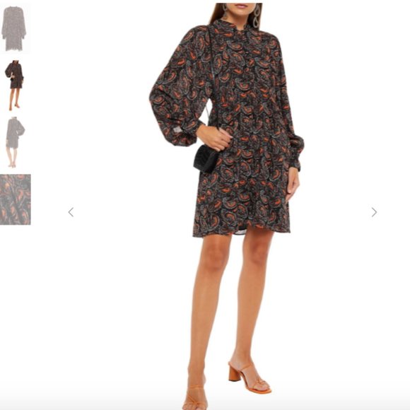 ANTIK BATIK Otto gathered printed crepe mini dress crepe spring dress worn once - Picture 1 of 7